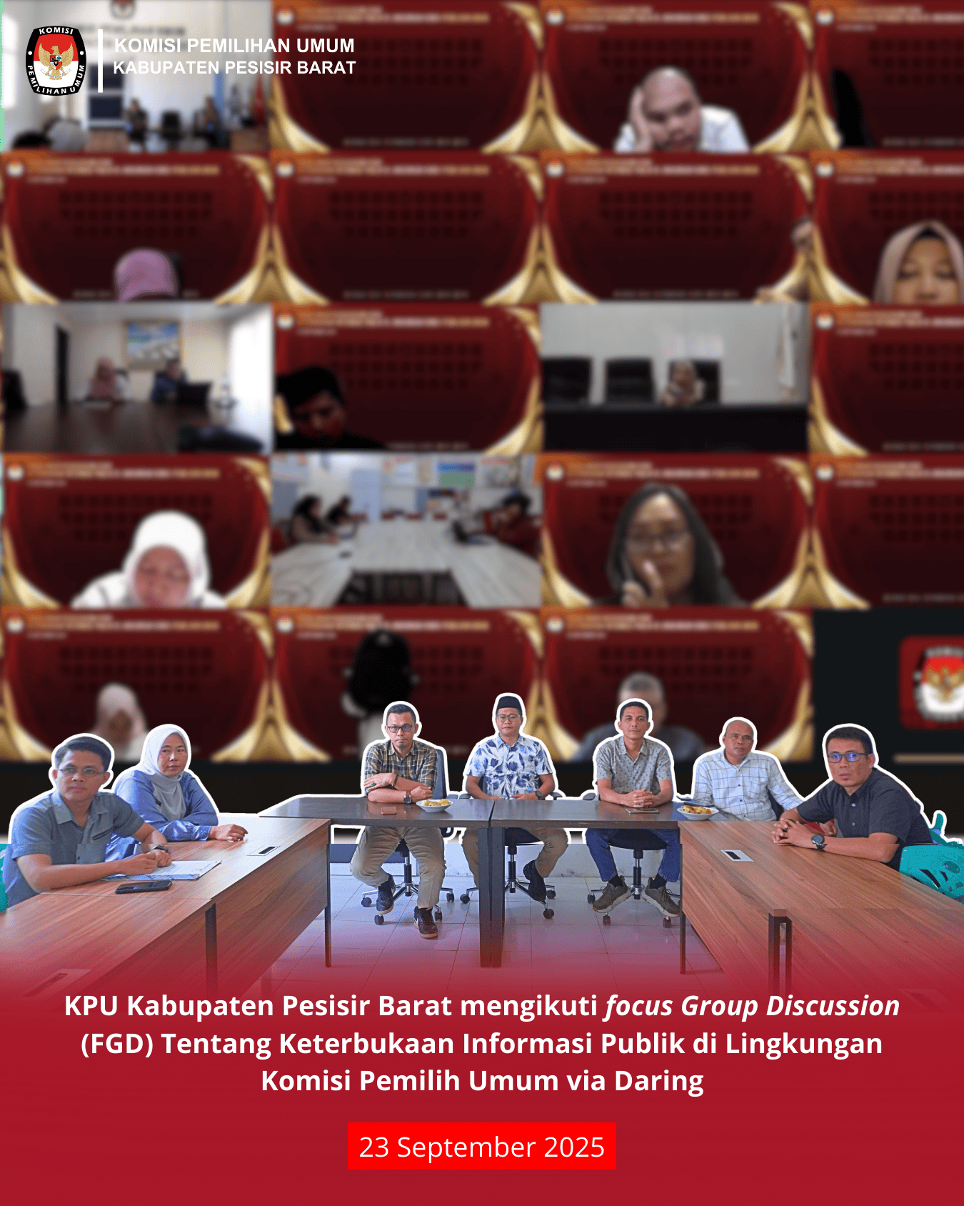 FGD Tentang Keterbukaan Informasi Publik di Lingkungan Komisi Pemilih Umum via Daring