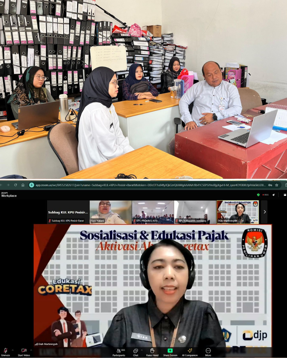 SOSIALISASI DAN EDUKASI PAJAK AKTIVASI AKUN CORETAX VIA DARING.