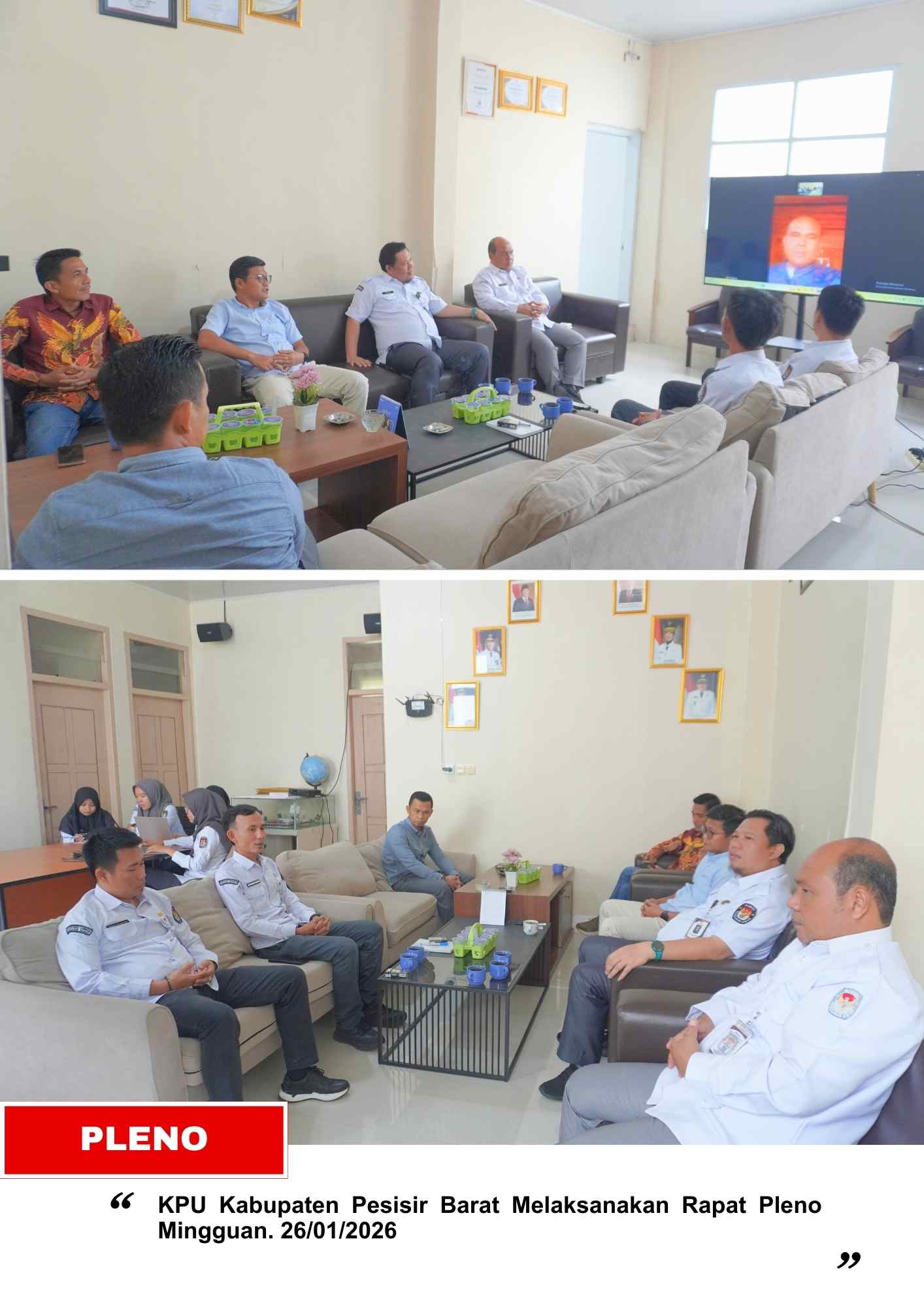 Pleno Mingguan KPU Kabupaten Pesisir Barat
