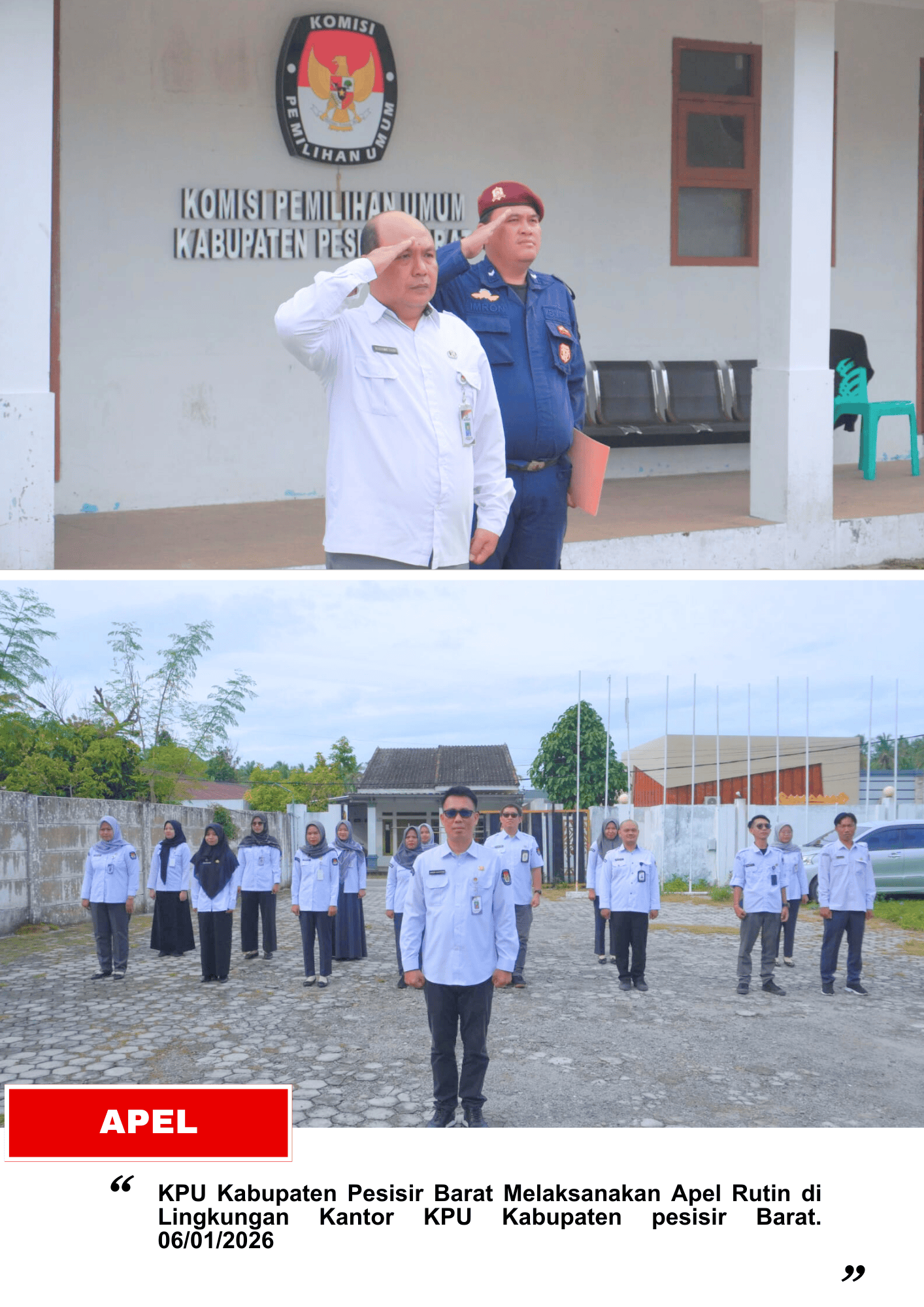 APEL RUTIN DILINGKUNGAN SEKRETARIAT KPU KABUPATEN PESISIR BARAT