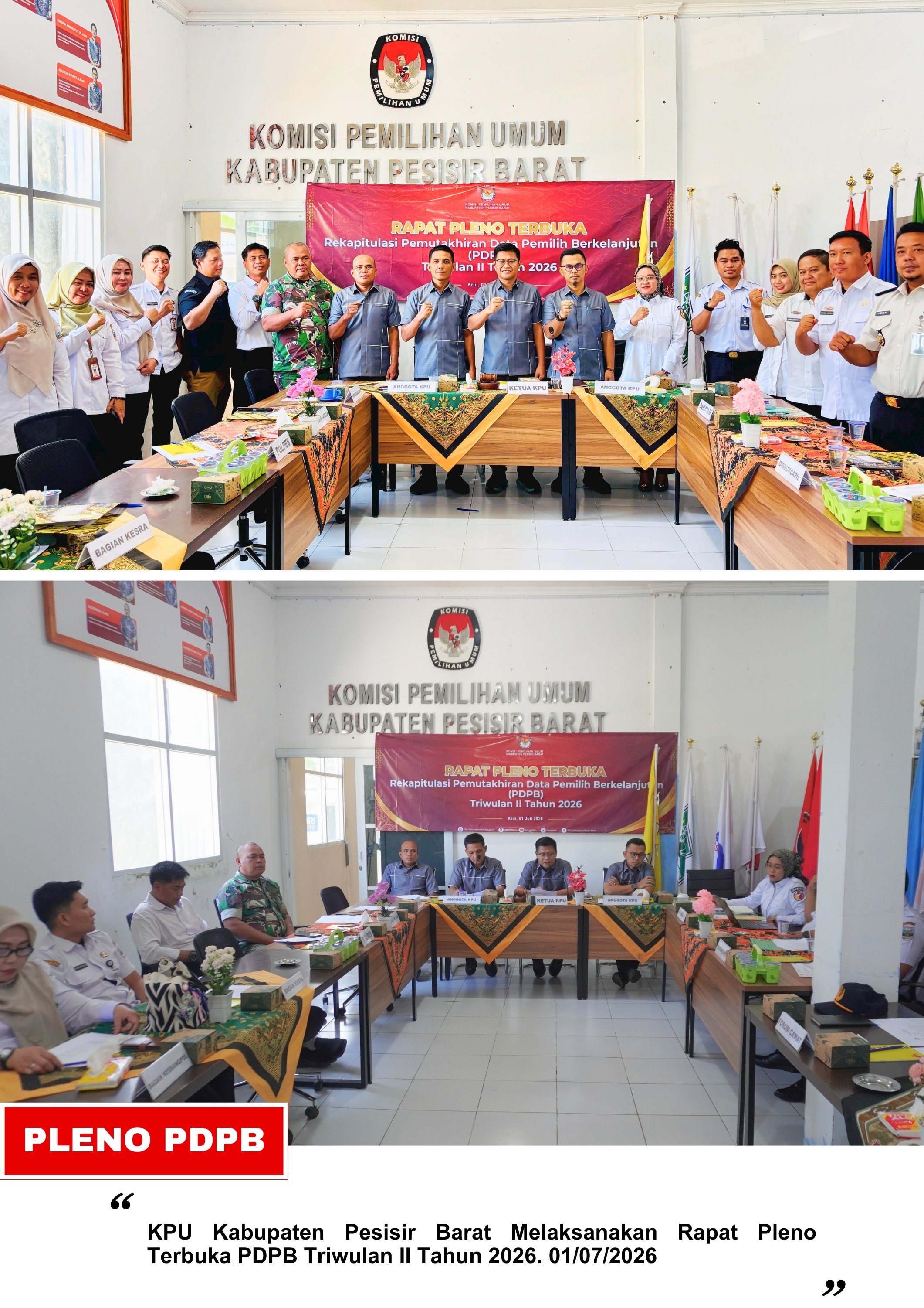 RAPAT PLENO TERBUKA PDPB TRIWULAN II TAHUN 2026